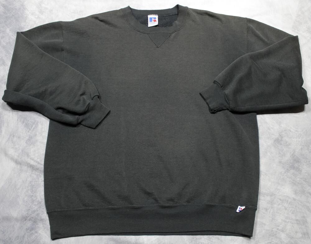 Vintage Russell Athletic Sweatshirt Mens Large Gray Fleece Crewneck Pullover USA